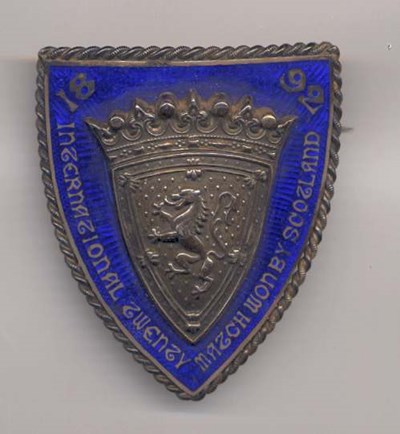 International Twenty Match badge - Robert Mackay 1892