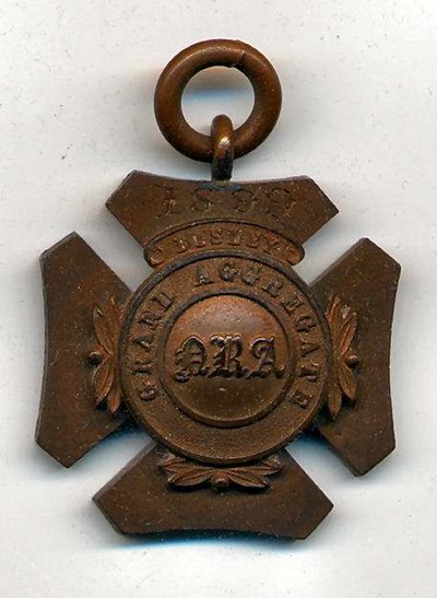 Grand Aggregate Bisley medal  - Robert Mackay 1899