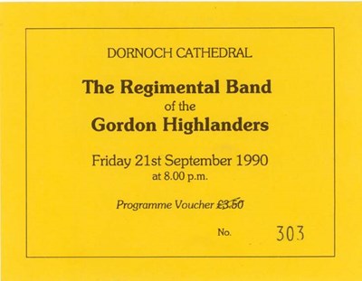 Cathedral concert ticket 1990