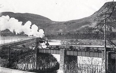 Train crossing the Mound.