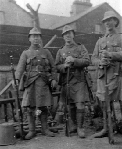 Three soldiers WW1 including Bob Grant