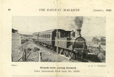 Branch train leaving Dornoch