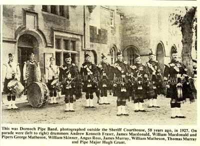 Dornoch Pipe Band 1927