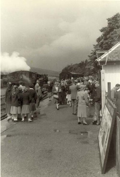 Passengers at Dornoch Station