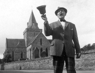 Simon Bain, town crier 1950s