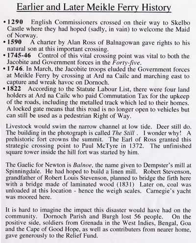 Meikle Ferry History