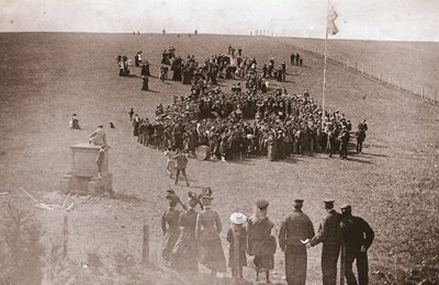 Cutting the first sod for Dornoch Light Railway