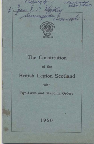 The Constitution of the British Legion Scotland