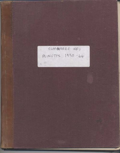 Clashmore SWRI Minute Book 1930-44