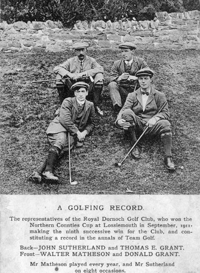 Winners of Northern Counties Cup (golf) 1911
