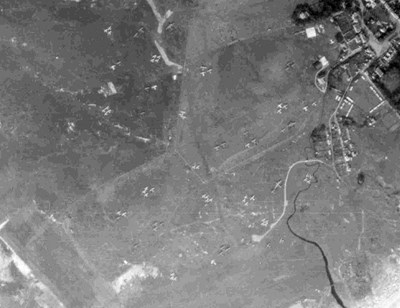 Aerial photograph Dornoch Airstrip in 1944 from RCAHMS
