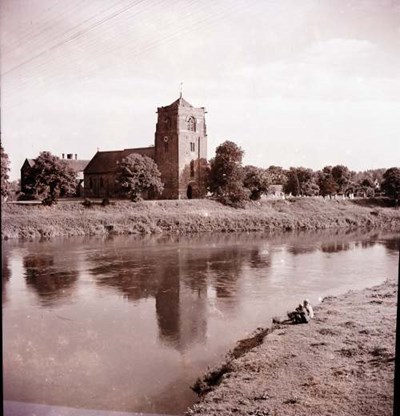 Church by the river at Aitcham