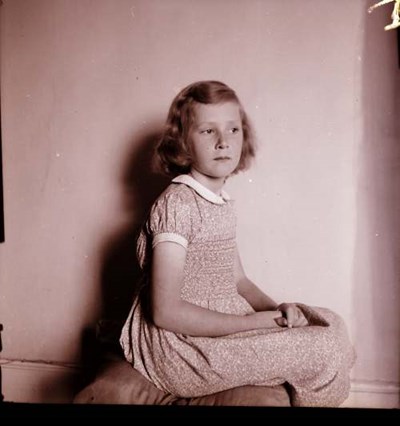 Posed, studio style photograph labelled 'Carolyn' 