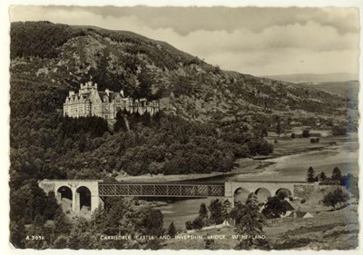 Furness Postcard Collection -  Carbisdale Castle and railway bridge