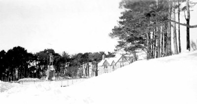 Snow Scenes Dornoch 1955 War Memorial