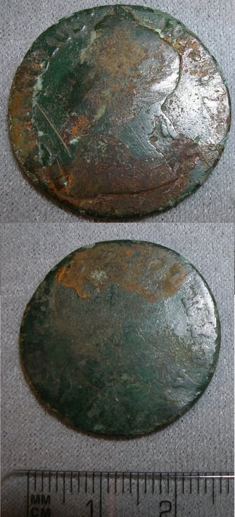 Coin from fields at the rear of the Burghfield Hotel