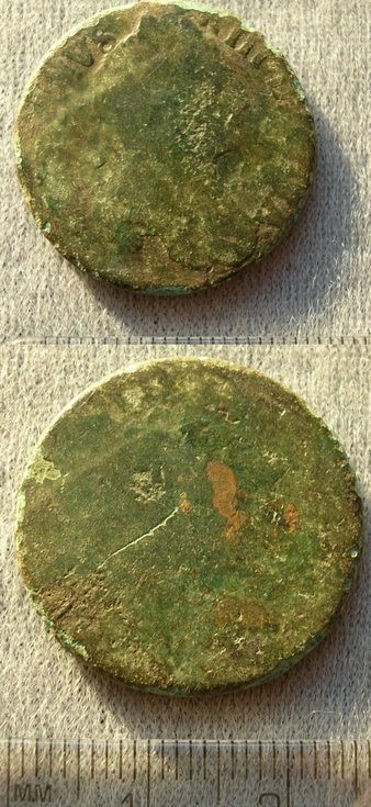 Coin found at the site of the Meikle Ferry Inn