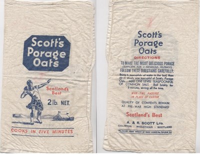 Scott's Porage Oats ~ World War Two packaging