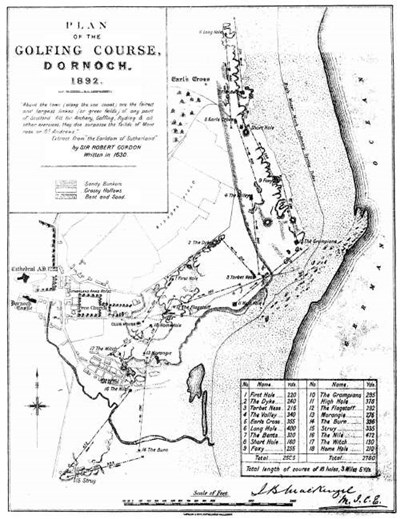 plan of Dornoch golf course