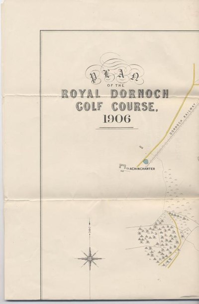 Plan of the Royal Dornoch Golf Course 1906