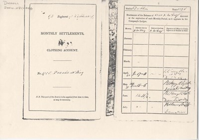 Account Book of Private Donald Mackay 1835-41