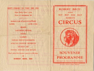 Robert Brothers Circus Programme