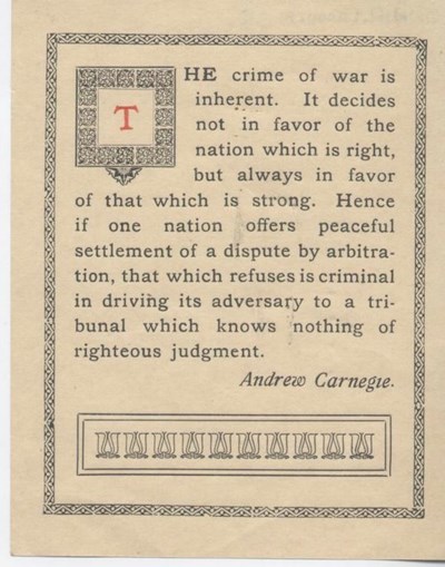 The Crime of War by Andrew Carnegie