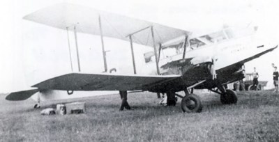 First Aircraft to land in Dornoch.