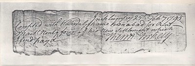Receipt for rent 1795