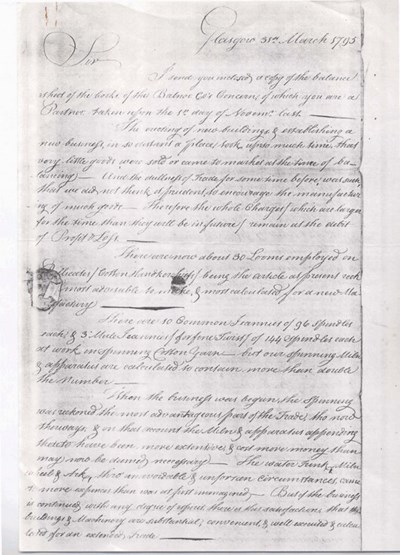 Letter from George Dempster 1795