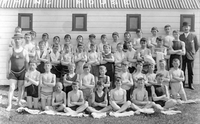 Dornoch School swimming instruction 1910