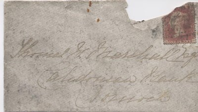 Envelope addressed to Dornoch with Queen Victoria stamp 1877