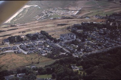 Aerial photograph of Dornoch - Dornoch Hotel and Caravan Park