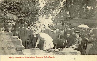 Laying foundation stone of Dornoch UF Church