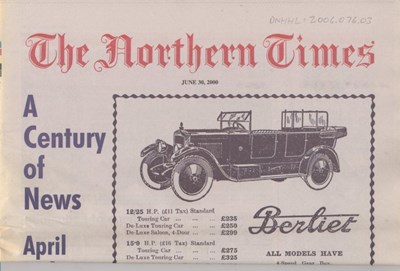 Northern Times June 30th, 2000 'A Century of News'