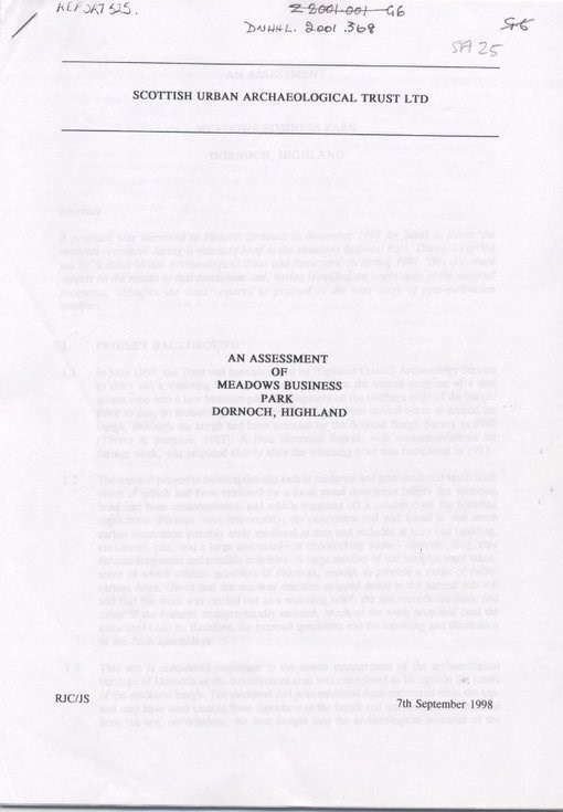 Archaeological assessment of Meadows Business Park
