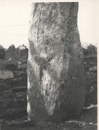 Clach a'Charra in its resited location 1968