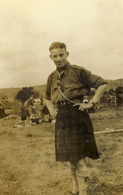 A Scout Leader at summer camp