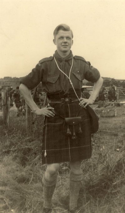 John Robertson Skibo in full Scout uniform