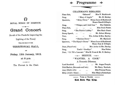 Grand Concert Programme 1912