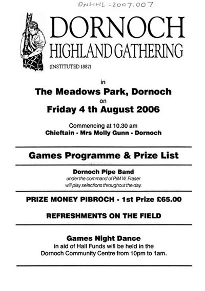 Dornoch Highland Gathering 2006