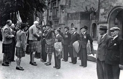 Parade inspection - dedication of King's Colours 1951