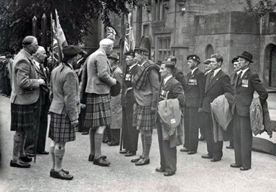 Inspection of parade - dedication of King's Colours 1951