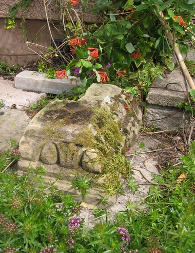 Re-use of stones in garden inEaglefield Road, Dornoch
