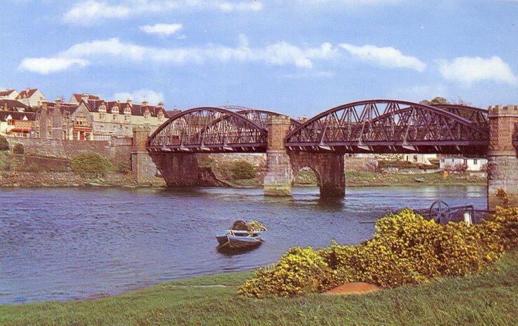 The three span, second bridge built at Bonar Bridge