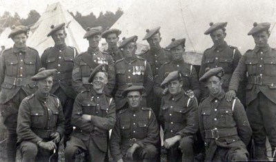 Kenny Macrae's family - Seaforth Highlanders group