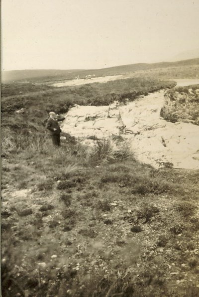 Mr Hardie at a moorland river 