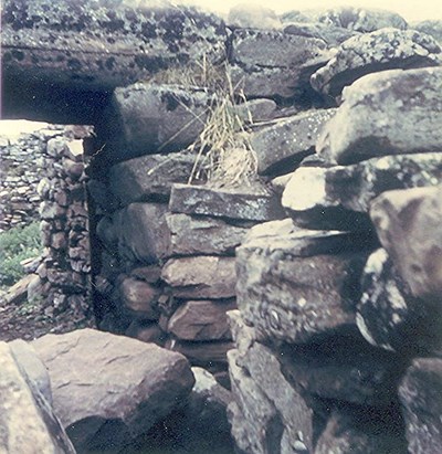 Entrance to broch at Carn Liath, Strath Steven