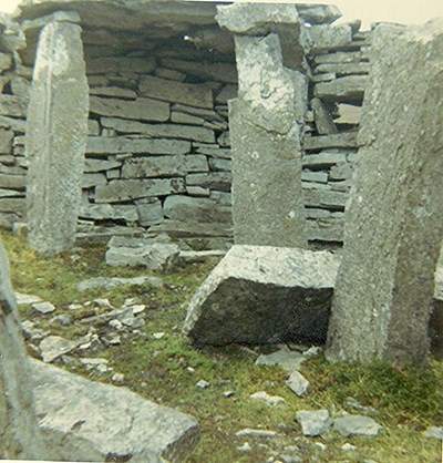 Round House (Eriboll?) ~ inside, showing south-west shelter