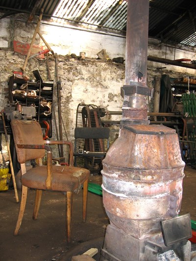 Interior of St Gilbert Street garage, Dornoch